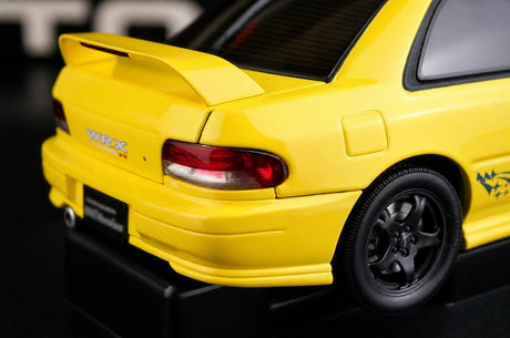 AutoArt Subaru 1998 Impreza WRX Type-R amarelo 1:18 – modelo de coleção em metal fundido
