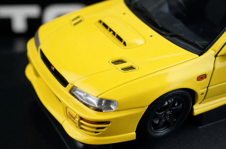 AutoArt Subaru 1998 Impreza WRX Type-R amarelo 1:18 – modelo de coleção em metal fundido