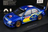 Subaru 2001 Impreza WRC Gravel #1 1:18 modèle de collection en métal moulé sous pression par AutoArt - vue 2