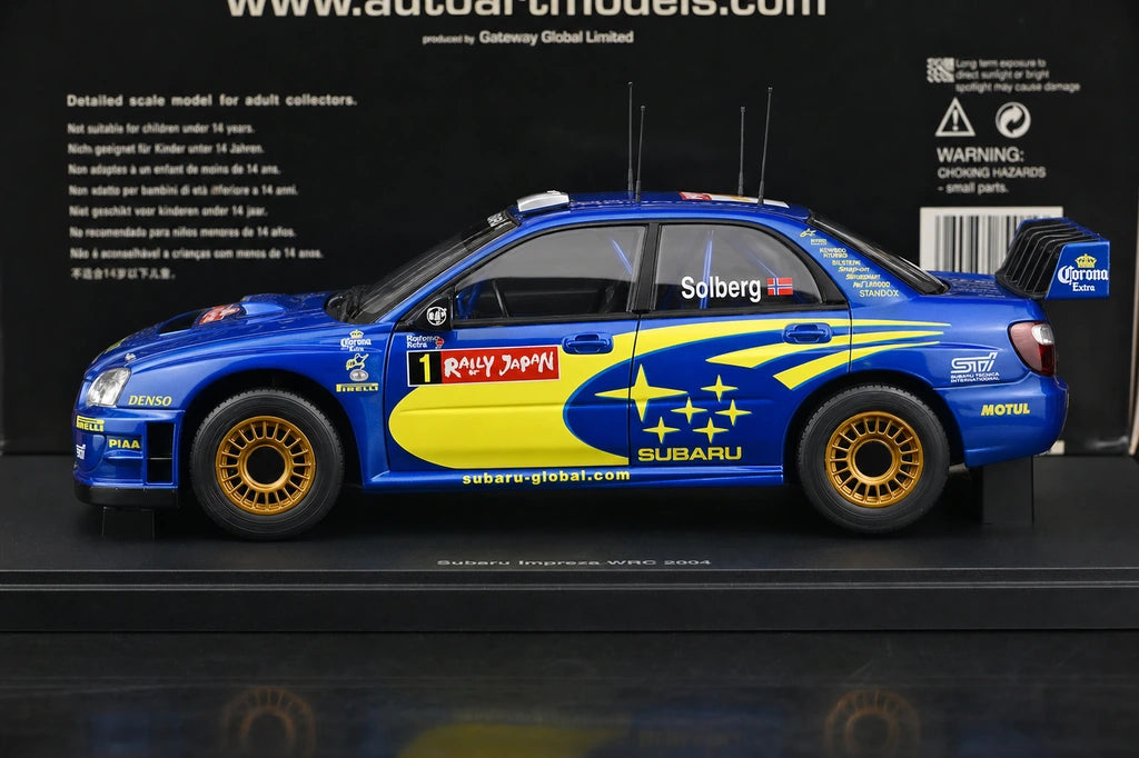 Subaru 2001 Impreza WRC Gravel #1 1:18 modèle de collection en métal moulé sous pression par AutoArt - vue 3