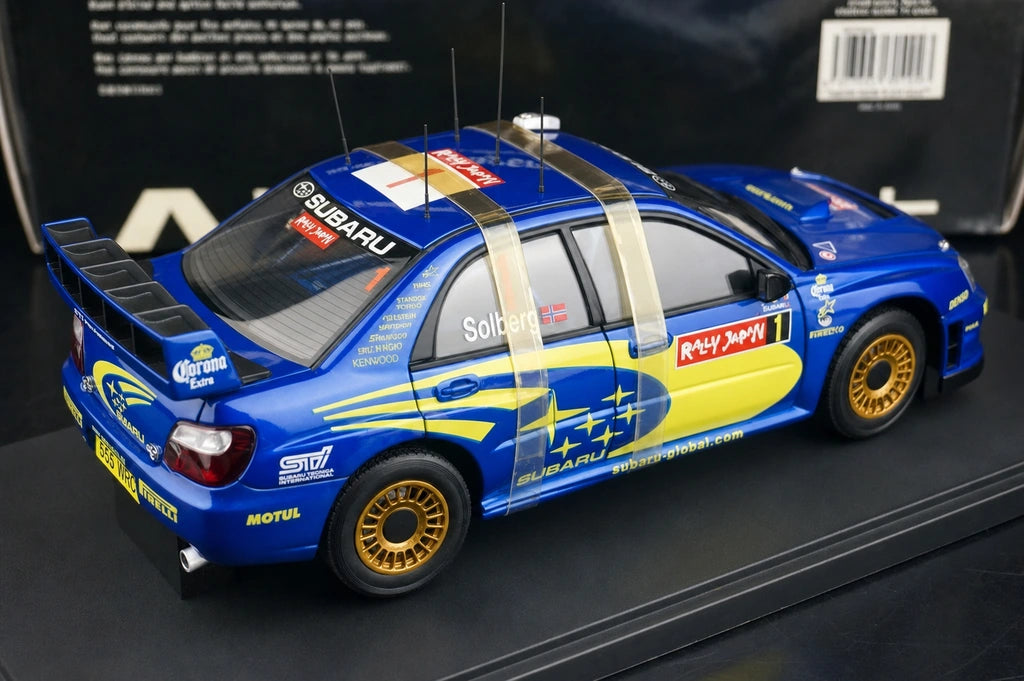 Subaru 2001 Impreza WRC Gravel #1 1:18 modèle de collection en métal moulé sous pression par AutoArt - vue 6