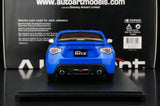 AutoArt Subaru 2013 BRZ azul 1:18 – modelo de coleção em metal fundido