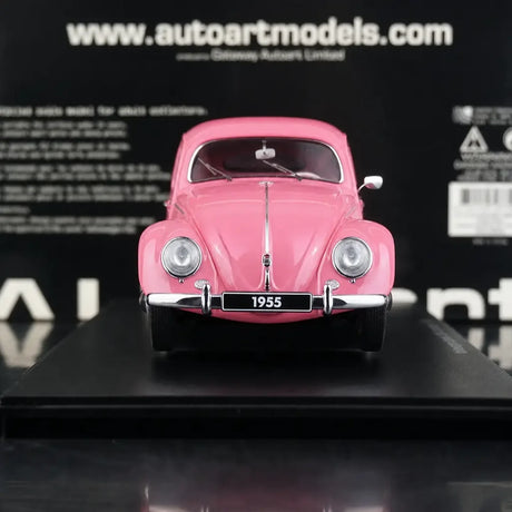 AutoArt Volkswagen 1955 Beetle 1200 Roze 1:18 – Verzamelobject gegoten model gegoten