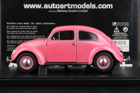 AutoArt Volkswagen 1955 Beetle 1200 Roze 1:18 – Verzamelobject gegoten model gegoten