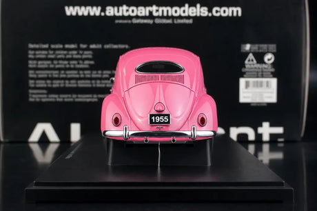 AutoArt Volkswagen 1955 Beetle 1200 Roze 1:18 – Verzamelobject gegoten model gegoten