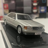 [AutoArt] 1:43 Mercedes-Benz 1985 500 SEC C126 argent voiture miniature Die-Cast