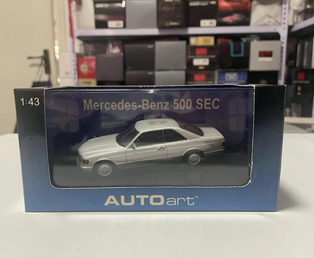 [AutoArt] 1:43 Mercedes-Benz 1985 500 SEC C126 argent voiture miniature Die-Cast