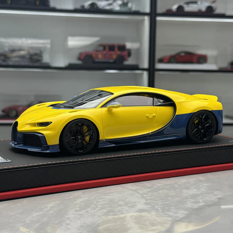 BBA Bugatti 2016 Chiron 옐로우 1:18 – 수집용 레진 모델 레진