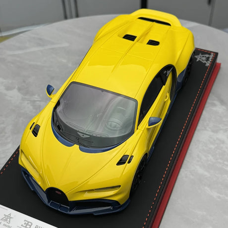BBA Bugatti 2016 Chiron 옐로우 1:18 – 수집용 레진 모델 레진