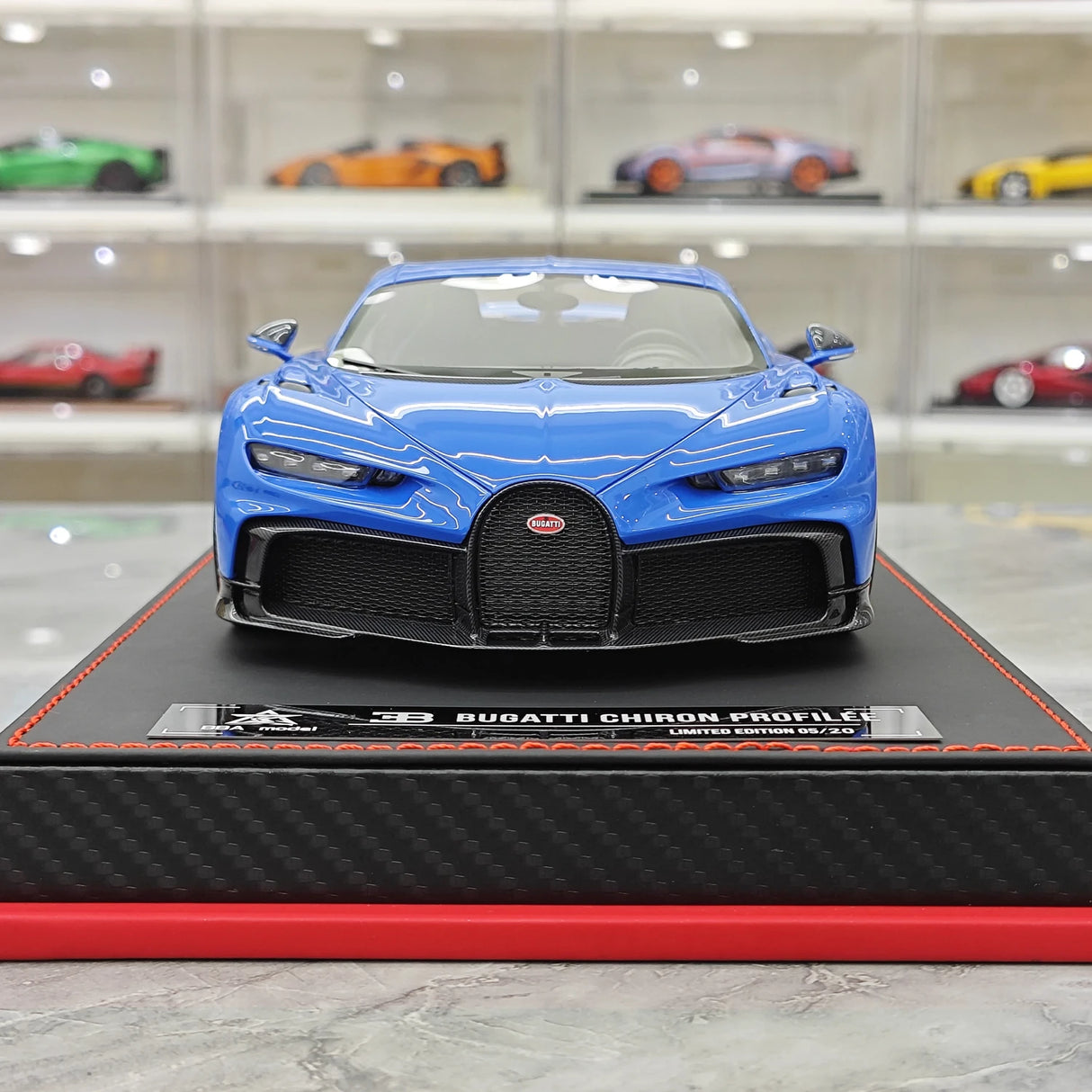 BBA Bugatti 2022 Chiron Profilee Blue 1:18 – keräilyhartsimallihartsi