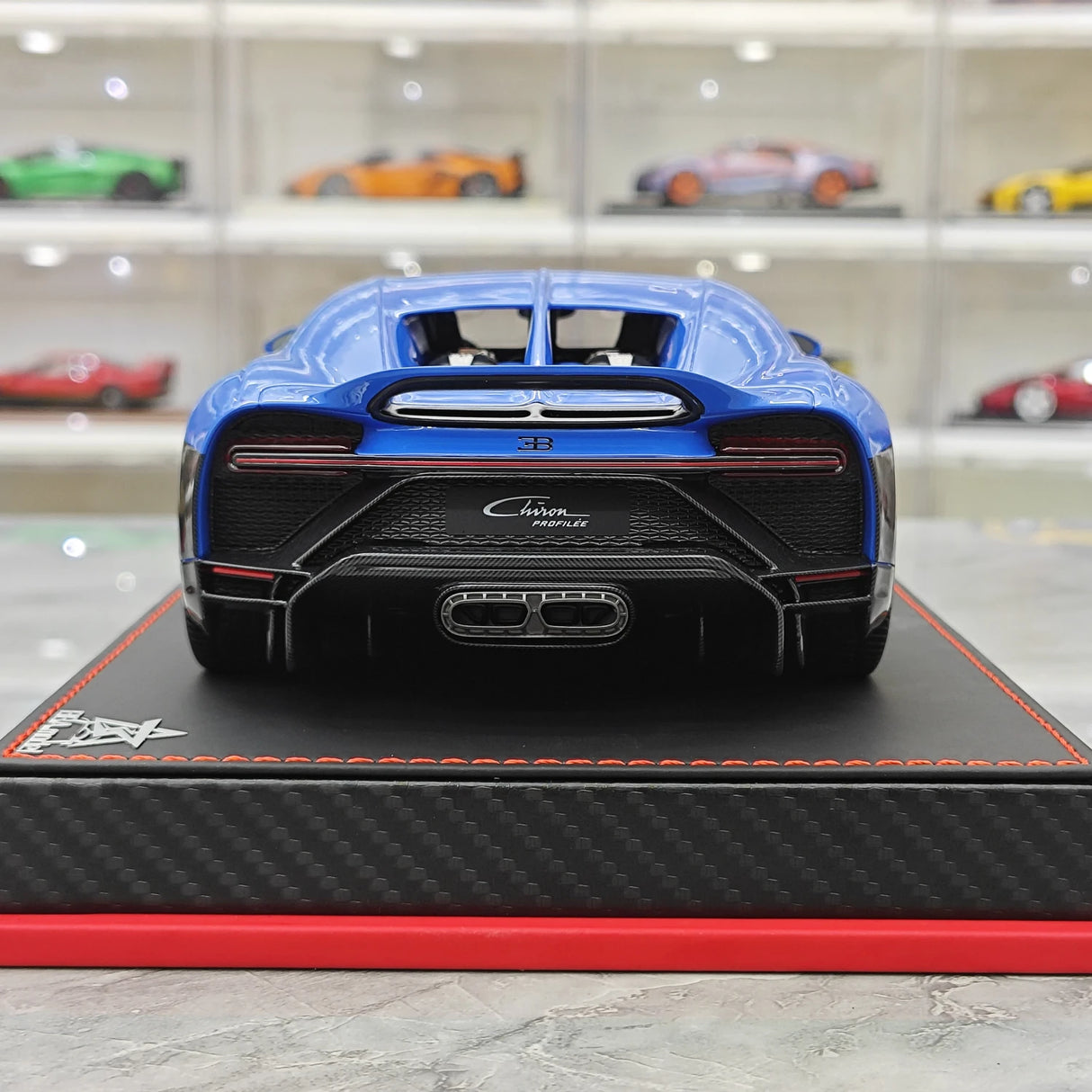 BBA Bugatti 2022 Chiron Profilee Blue 1:18 – keräilyhartsimallihartsi