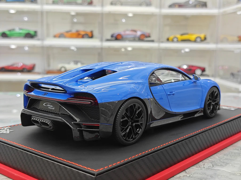 BBA Bugatti 2022 Chiron Profilee Blue 1:18 – keräilyhartsimallihartsi