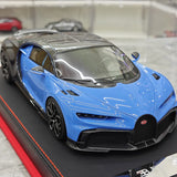 BBA Bugatti 2022 Chiron Profilee Blue Carbon 1:18 – Resina de Modelo de Resina de Colección