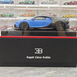 BBA Bugatti 2022 Chiron Profilee Blue Carbon 1:18 – Resina de Modelo de Resina de Colección