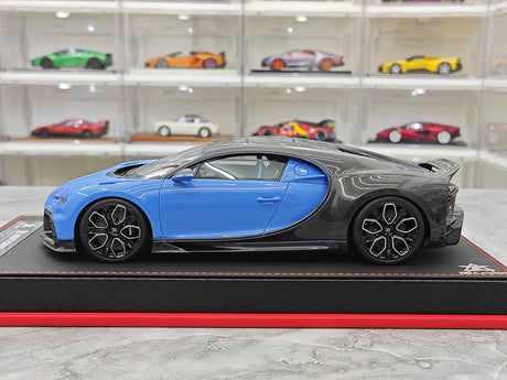 BBA Bugatti 2022 Chiron 프로필 블루 카본 1:18 – 수집용 레진 모델 레진