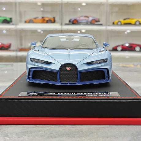 BBA Bugatti 2022 Chiron 프로필 아이스 블루 1:18 – 수집용 레진 모델 레진