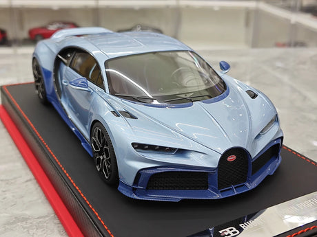 BBA Bugatti 2022 Chiron 프로필 아이스 블루 1:18 – 수집용 레진 모델 레진