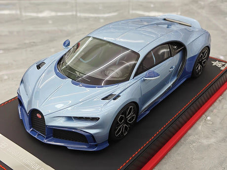 BBA Bugatti 2022 Chiron 프로필 아이스 블루 1:18 – 수집용 레진 모델 레진