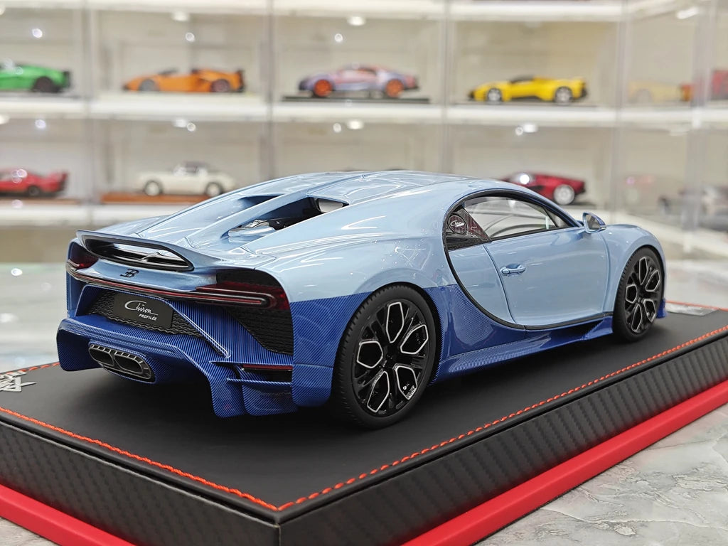 BBA Bugatti 2022 Chiron Profilee Ice Blue 1:18 – keräilyhartsimallihartsi