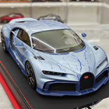 BBA Bugatti 2022 Chiron Profilee Ice Blue Marble 1:18 – نموذج راتنج قابل للجمع