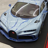 BBA Bugatti 2022 Chiron Profilee Ice Blue Marble 1:18 – نموذج راتنج قابل للجمع