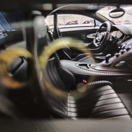 BBA Bugatti 2022 Chiron 프로필 아이스 블루 마블 1:18 – 수집용 레진 모델 레진
