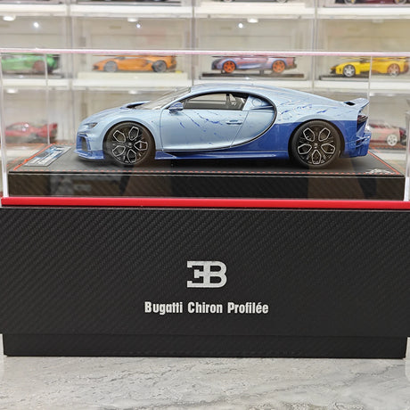 BBA Bugatti 2022 Chiron 프로필 아이스 블루 마블 1:18 – 수집용 레진 모델 레진