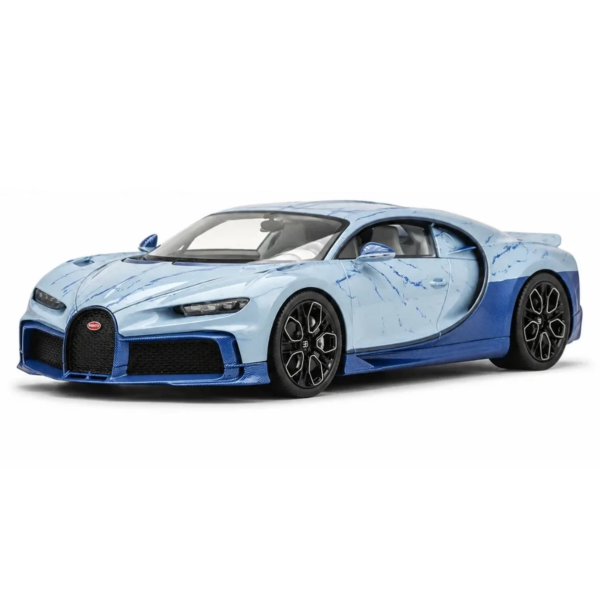 BBA Bugatti 2022 Chiron Profilee Ice Blue Marble 1:18 – نموذج راتنج قابل للجمع