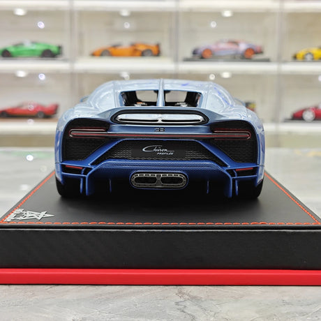 BBA Bugatti 2022 Chiron 프로필 아이스 블루 마블 1:18 – 수집용 레진 모델 레진