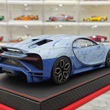 BBA Bugatti 2022 Chiron Profilee Ice Blue Marble 1:18 – نموذج راتنج قابل للجمع