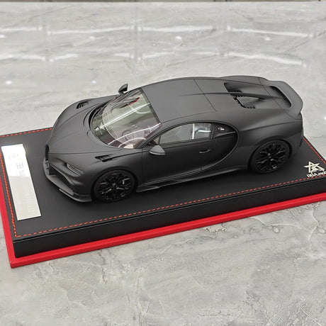 BBA Bugatti 2022 Chiron 프로필 매트 블랙 1:18 – 수집용 레진 모델 레진