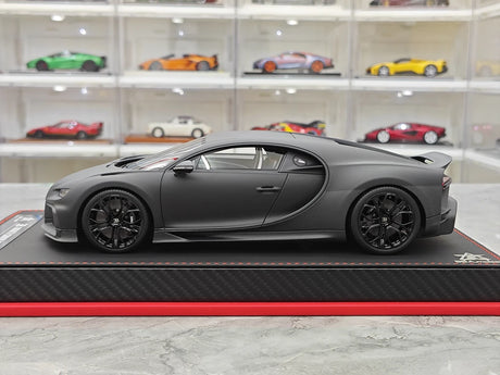 BBA Bugatti 2022 Chiron 프로필 매트 블랙 1:18 – 수집용 레진 모델 레진
