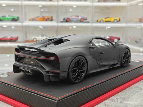 BBA Bugatti 2022 Chiron 프로필 매트 블랙 1:18 – 수집용 레진 모델 레진