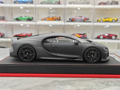 BBA Bugatti 2022 Chiron 프로필 매트 블랙 1:18 – 수집용 레진 모델 레진