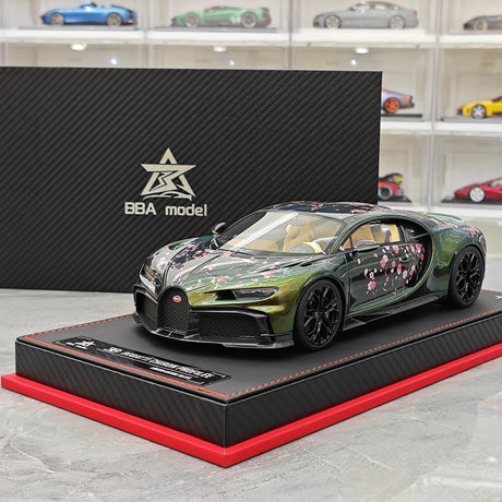 BBA Bugatti 2022 Chiron 프로필 사쿠라 그라디언트 그린 1:18 – 수집용 레진 모델 레진