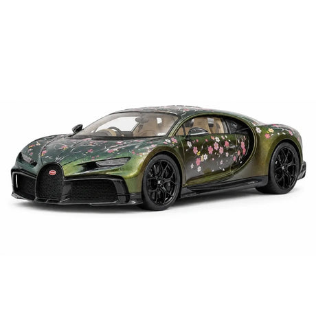 BBA Bugatti 2022 Chiron 프로필 사쿠라 그라디언트 그린 1:18 – 수집용 레진 모델 레진
