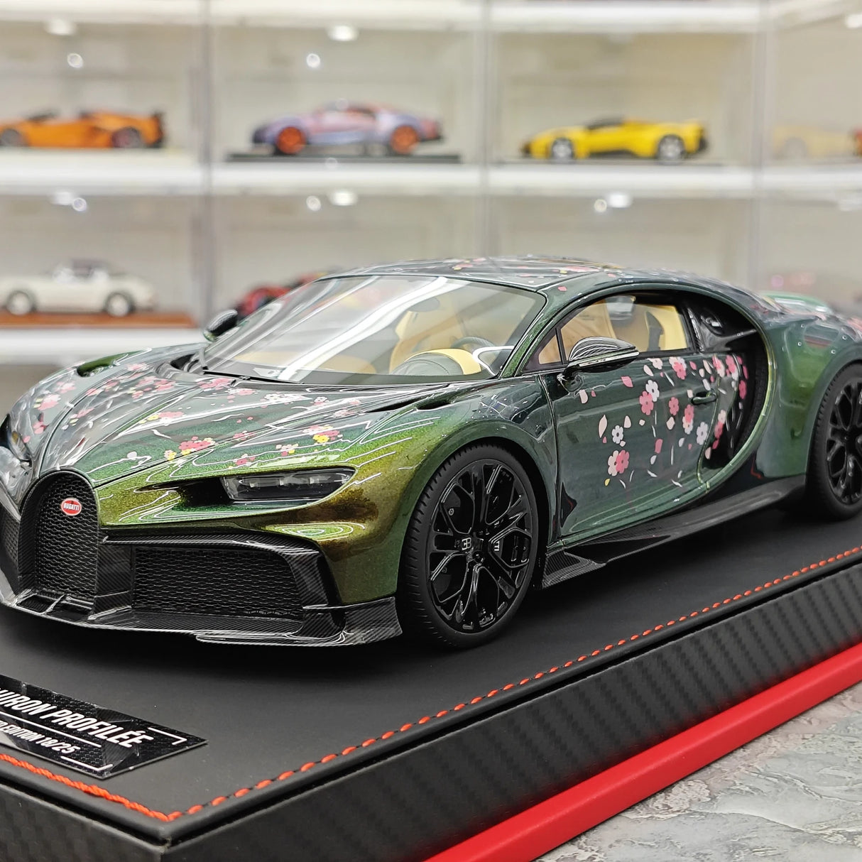 BBA Bugatti 2022 Chiron Profilee Sakura Gradient Green 1:18 – Keräilyhartsimallihartsi