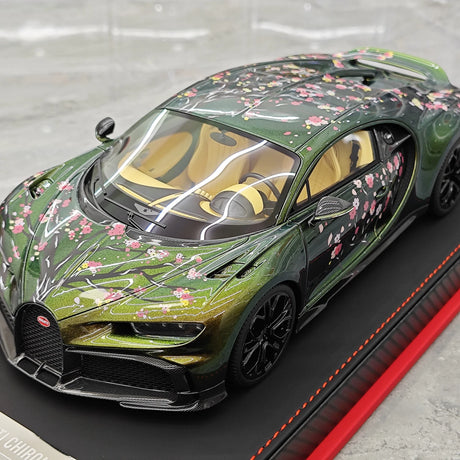 BBA Bugatti 2022 Chiron 프로필 사쿠라 그라디언트 그린 1:18 – 수집용 레진 모델 레진