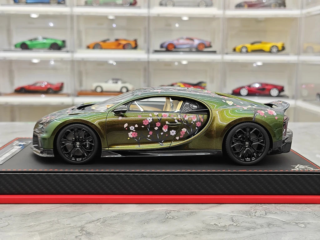 BBA Bugatti 2022 Chiron Profilee Sakura Gradient Green 1:18 – Keräilyhartsimallihartsi