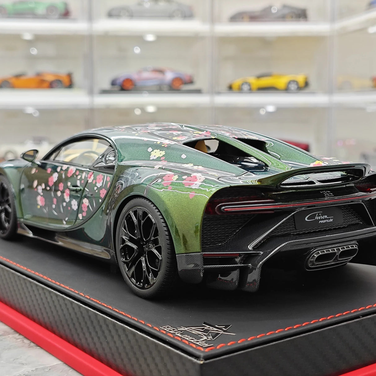 BBA Bugatti 2022 Chiron Profilee Sakura Gradient Green 1:18 – Keräilyhartsimallihartsi