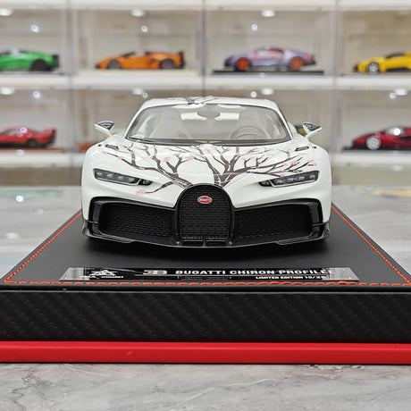 BBA Bugatti 2022 Chiron 프로필 사쿠라 화이트 1:18 – 수집용 레진 모델 레진