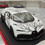 BBA Bugatti 2022 Chiron Profilee Sakura White 1:18 – keräilyhartsimalli