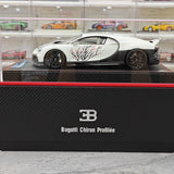 BBA Bugatti 2022 Chiron Profilee Sakura White 1:18 – keräilyhartsimalli