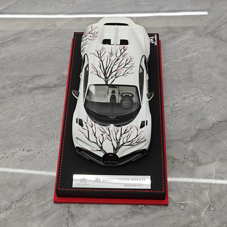 BBA Bugatti 2022 Chiron 프로필 사쿠라 화이트 1:18 – 수집용 레진 모델 레진