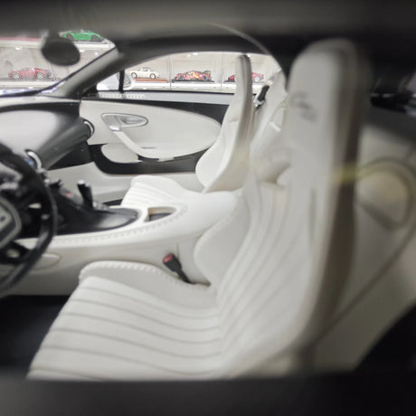 BBA Bugatti 2022 Chiron 프로필 화이트 앤 블루 1:18 – 수집용 레진 모델 레진