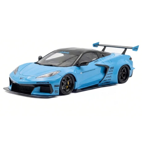 [BBA] 1:18 Chevrolet Corvette C8 LBWK Widebody Blue Model Car Resin