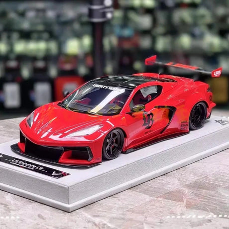 [BBA] 1:18 Chevrolet Corvette C8 LBWK Widebody Red Model Car Resin