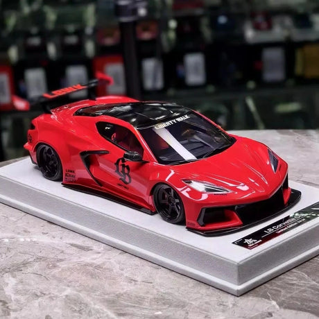 [BBA] 1:18 Chevrolet Corvette C8 LBWK Widebody Red Model Car Resin