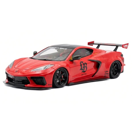 [BBA] 1:18 Chevrolet Corvette C8 LBWK Widebody Red Model Car Resin