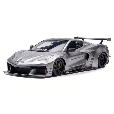 [BBA] 1:18 Chevrolet Corvette C8 LBWK Widebody Silver Model Car Resin